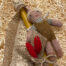 Beeswax candle girl with pigtail
